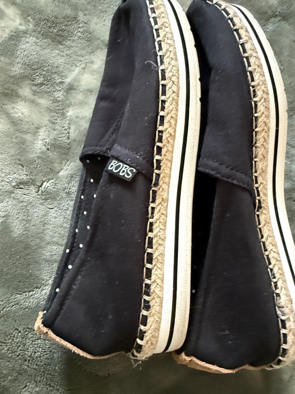 BOBS from Skechers Black Canvas Slip-On Loafers - Picture 10 of 11